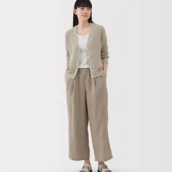 Women's Linen Blend Mesh Cardigan