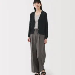 Women's Linen Blend Mesh Cardigan