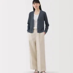 Women's Linen Blend Mesh Cardigan