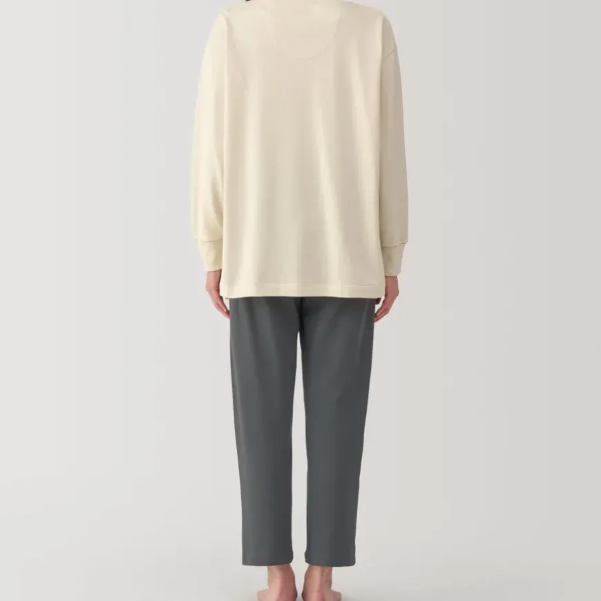 Women's Loose-Twist Sweatshirt Loungewear Set