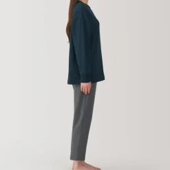 Women's Loose-Twist Sweatshirt Loungewear Set