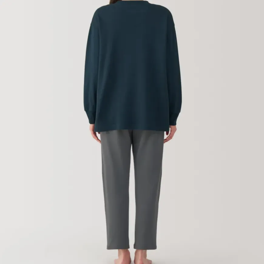 Women's Loose-Twist Sweatshirt Loungewear Set