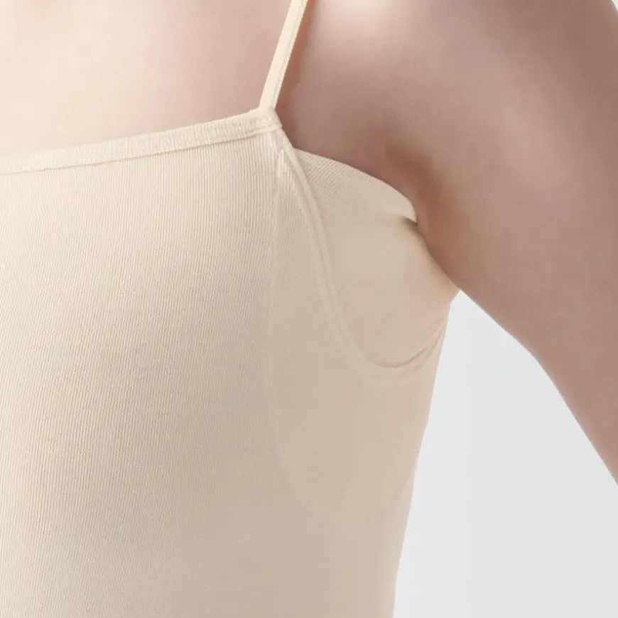 Women's Moisture Wicking Cotton Camisole with Sweat Pads