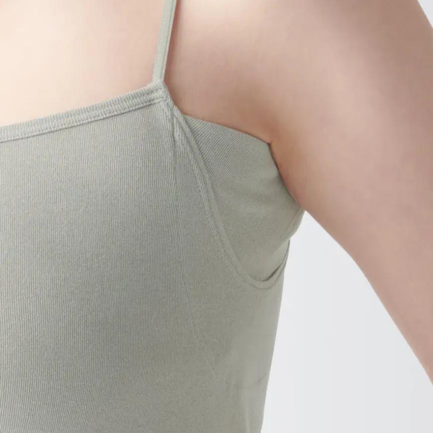 Women's Moisture Wicking Cotton Camisole with Sweat Pads