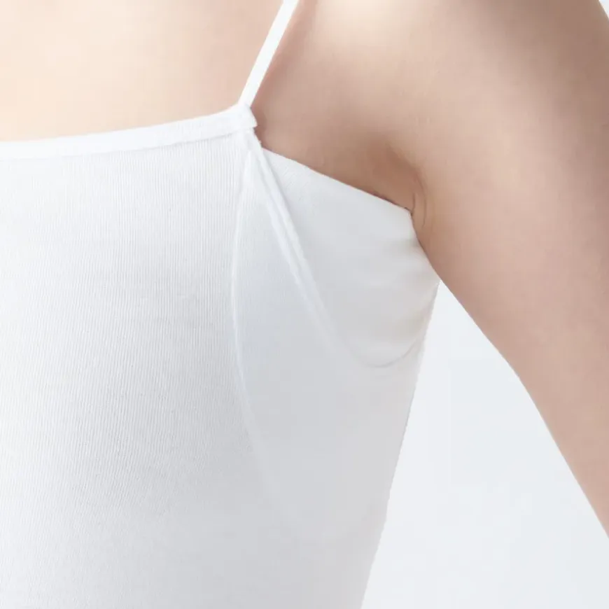 Women's Moisture Wicking Cotton Camisole with Sweat Pads
