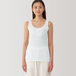 Women's Moisture-Wicking Cotton Tank Top with Sweat Pads