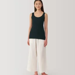 Women's Moisture-Wicking Cotton Tank Top with Sweat Pads
