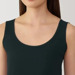 Women's Moisture-Wicking Cotton Tank Top with Sweat Pads