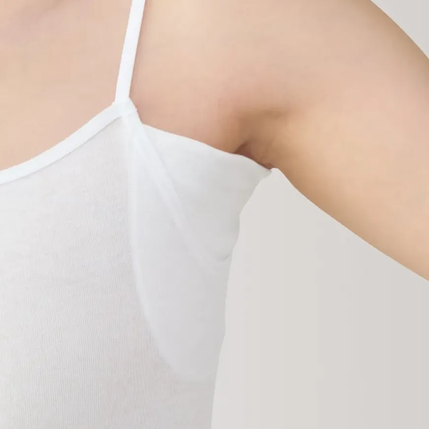 Women's Moisture-Wicking Cotton Camisole with Sweat Pads