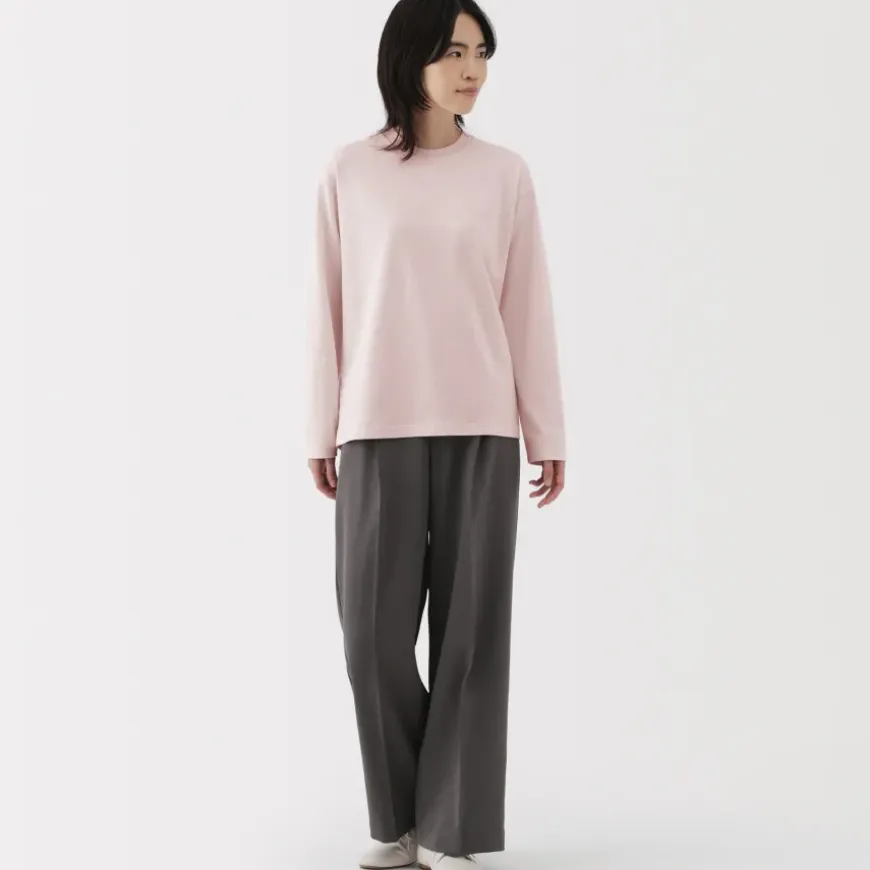 Women's 2-Ply Jersey Crew Neck Long Sleeve T-Shirt
