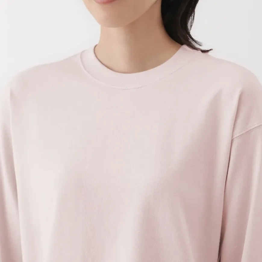 Women's 2-Ply Jersey Crew Neck Long Sleeve T-Shirt