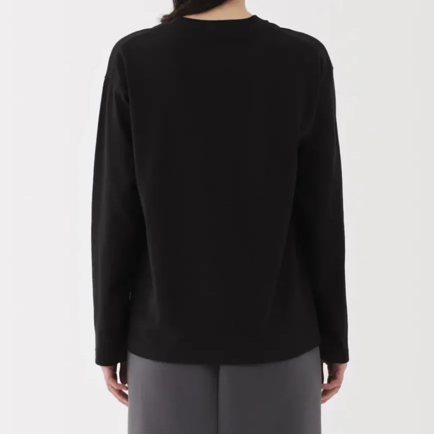 Women's 2-Ply Jersey Crew Neck Long Sleeve T-Shirt