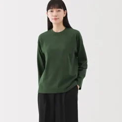 Women's 2-Ply Jersey Crew Neck Long Sleeve T-Shirt
