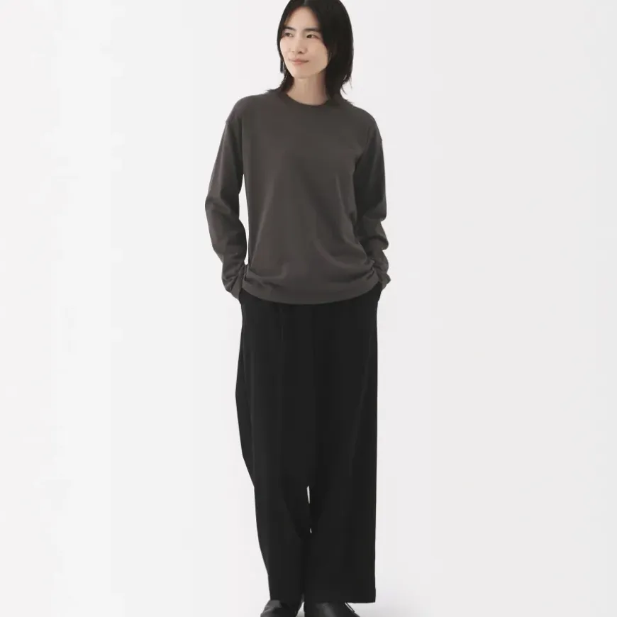 Women's 2-Ply Jersey Crew Neck Long Sleeve T-Shirt