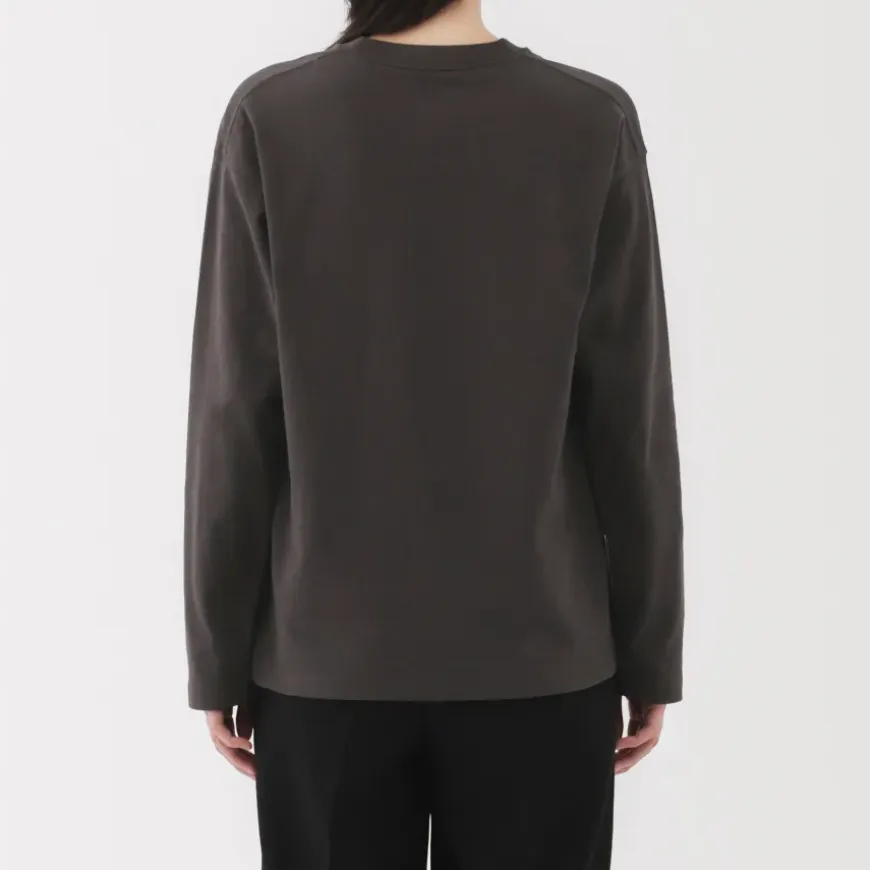 Women's 2-Ply Jersey Crew Neck Long Sleeve T-Shirt