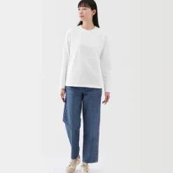 Women's 2-Ply Jersey Crew Neck Long Sleeve T-Shirt