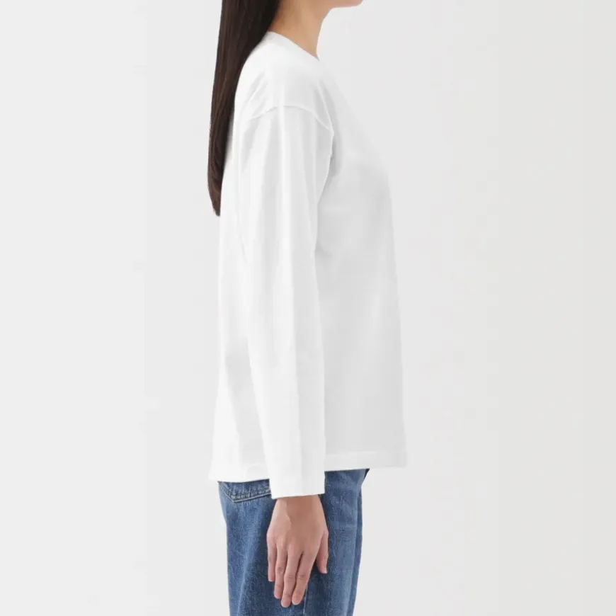 Women's 2-Ply Jersey Crew Neck Long Sleeve T-Shirt