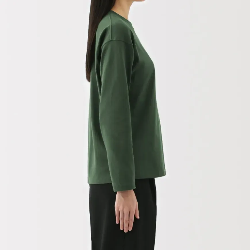Women's 2-Ply Jersey Crew Neck Long Sleeve T-Shirt