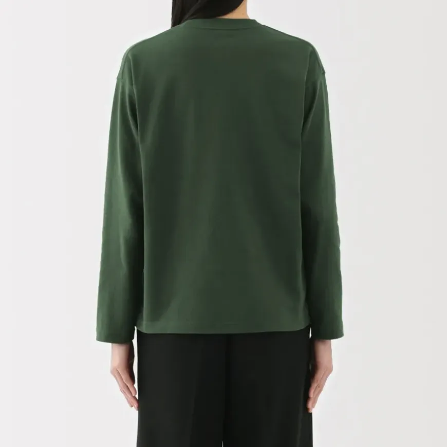 Women's 2-Ply Jersey Crew Neck Long Sleeve T-Shirt