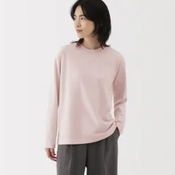 Women's 2-Ply Jersey Crew Neck Long Sleeve T-Shirt