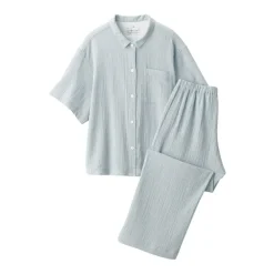 Women's Side Seamless Crepe Gauze Short Sleeve Pajamas