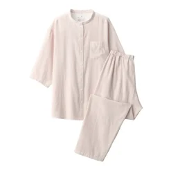 Women's Side Seamless Lightweight Gauze 3/4 Sleeve Pajamas