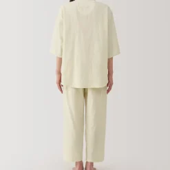 Women's Side Seamless Lightweight Gauze 3/4 Sleeve Pajamas