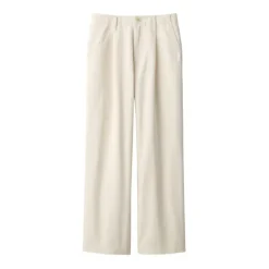 Women's Slub Yarn Chino Darted Wide Pants