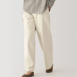 Women's Slub Yarn Chino Darted Wide Pants