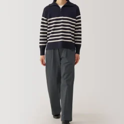 Women's Slub Yarn Chino Darted Wide Pants
