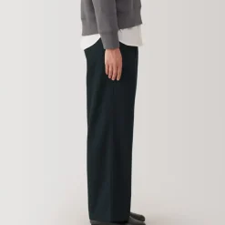 Women's Slub Yarn Chino Darted Wide Pants