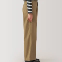 Women's Slub Yarn Chino Darted Wide Pants