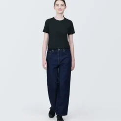 Women's Slub Yarn Crop Short-Sleeve T-Shirt