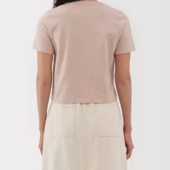 Women's Slub Yarn Crop Short-Sleeve T-Shirt