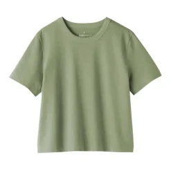 Women's Slub Yarn Crop Short-Sleeve T-Shirt