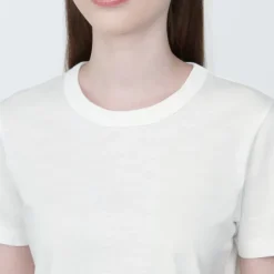 Women's Slub Yarn Crop Short-Sleeve T-Shirt