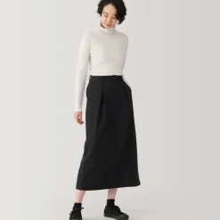 Women's Soy Fiber Blend Ribbed Turtleneck Long Sleeve T-Shirt