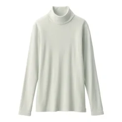 Women's Soy Fiber Blend Ribbed Turtleneck Long Sleeve T-Shirt