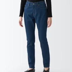 Women's Stretch Denim Slim Pants Blue (L 30inch / 75cm)
