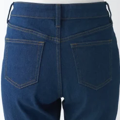 Women's Stretch Denim Slim Pants Blue (L 30inch / 75cm)