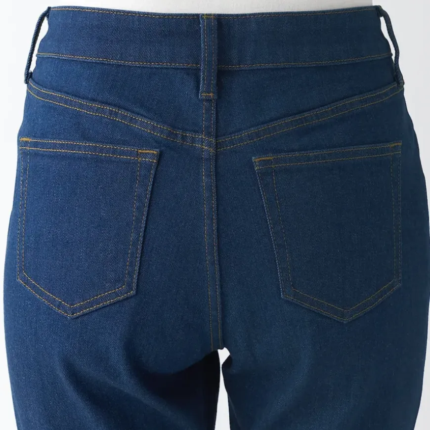 Women's Stretch Denim Slim Pants Blue (L 30inch / 75cm)