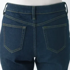 Women's Stretch Denim Slim Pants Dark Navy (L 30inch / 75cm)