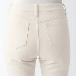 Women's Stretch Denim Slim Pants Natural (L 30inch / 75cm)