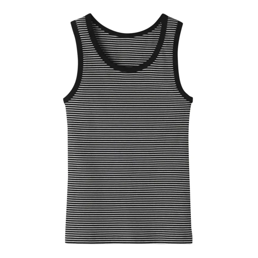 Women's Stretch Ribbed Striped Tank Top