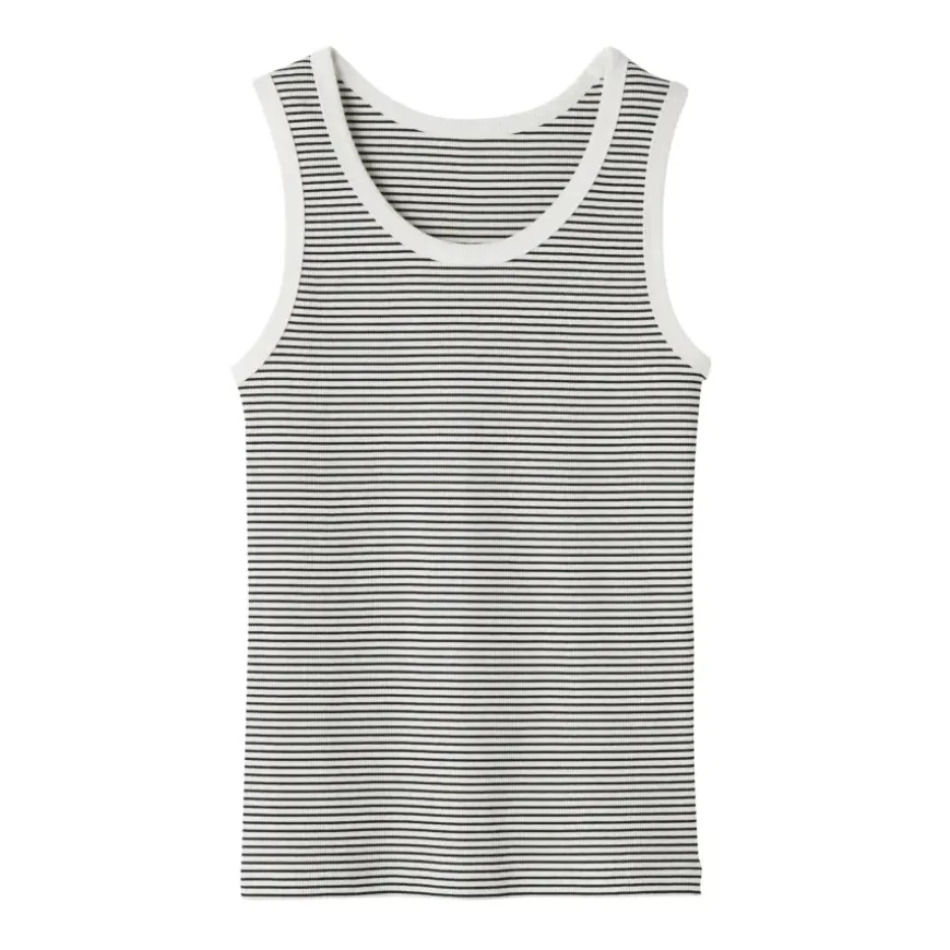 Women's Stretch Ribbed Striped Tank Top