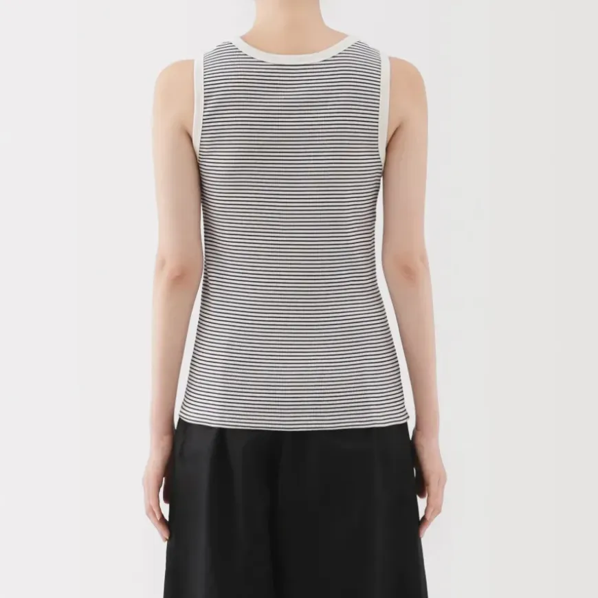 Women's Stretch Ribbed Striped Tank Top