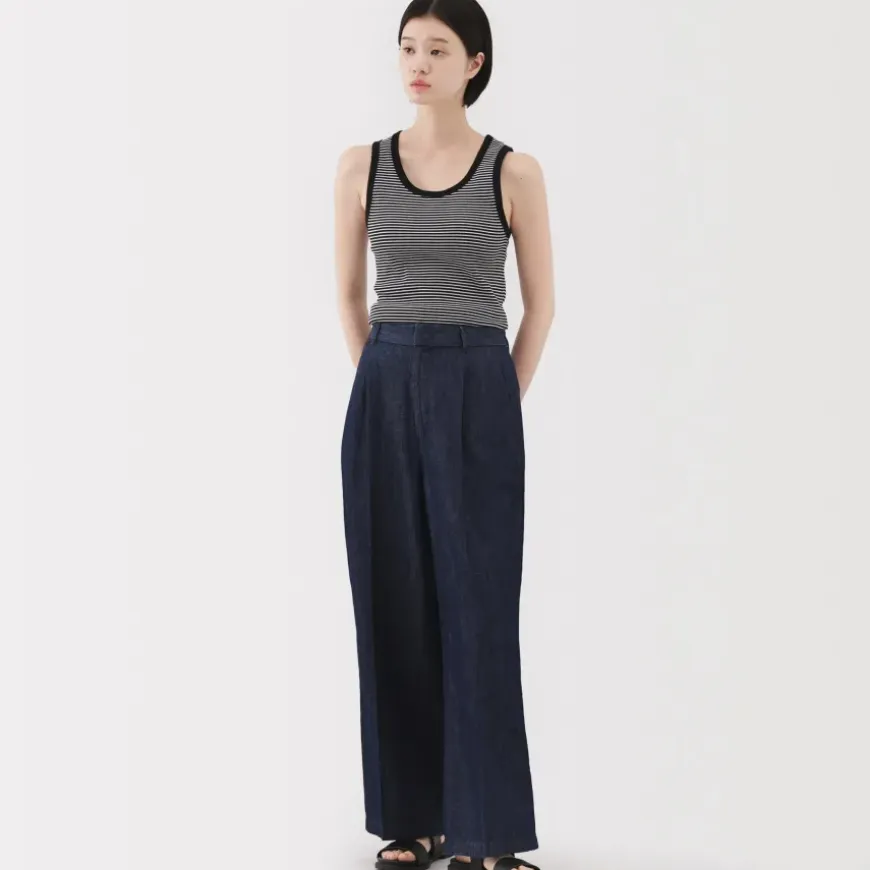 Women's Stretch Ribbed Striped Tank Top