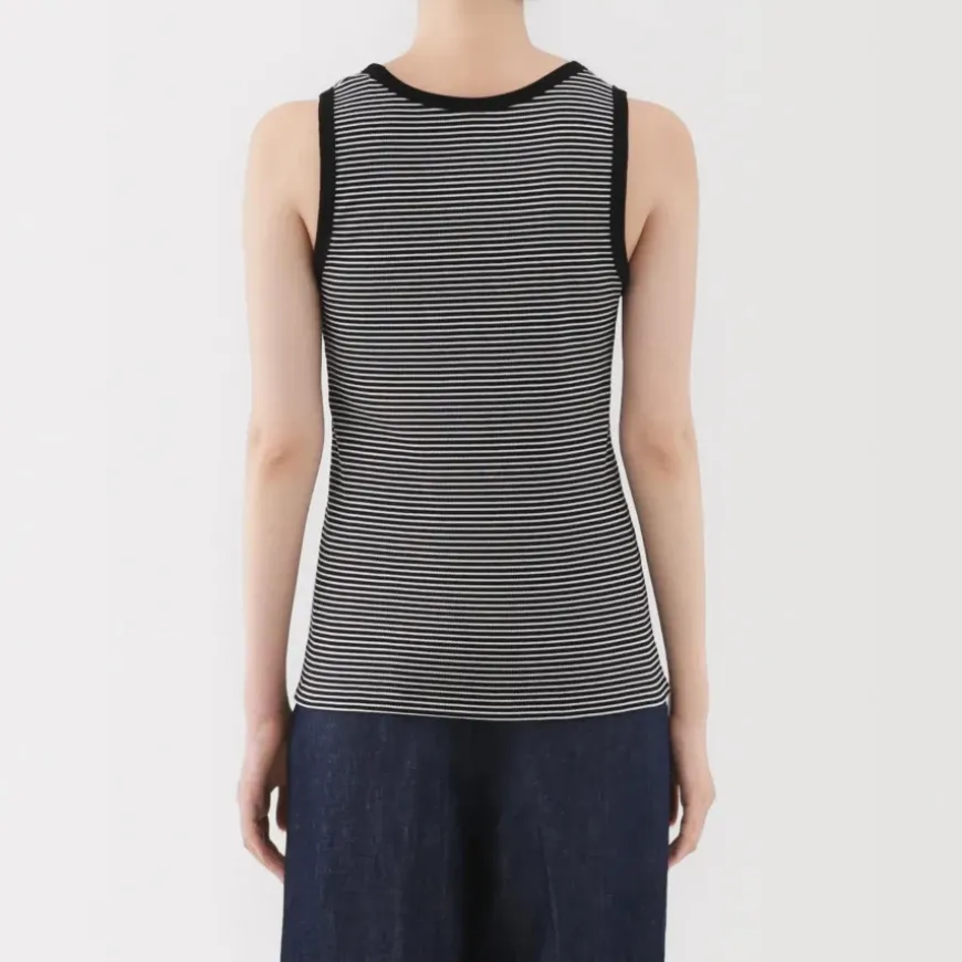 Women's Stretch Ribbed Striped Tank Top