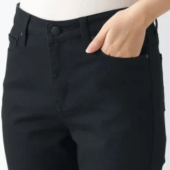 Women's Super Stretch Denim Skinny Pants Black (L 30inch / 75cm)