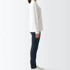 Women's Super Stretch Denim Skinny Pants Dark Navy (L 30inch / 75cm)